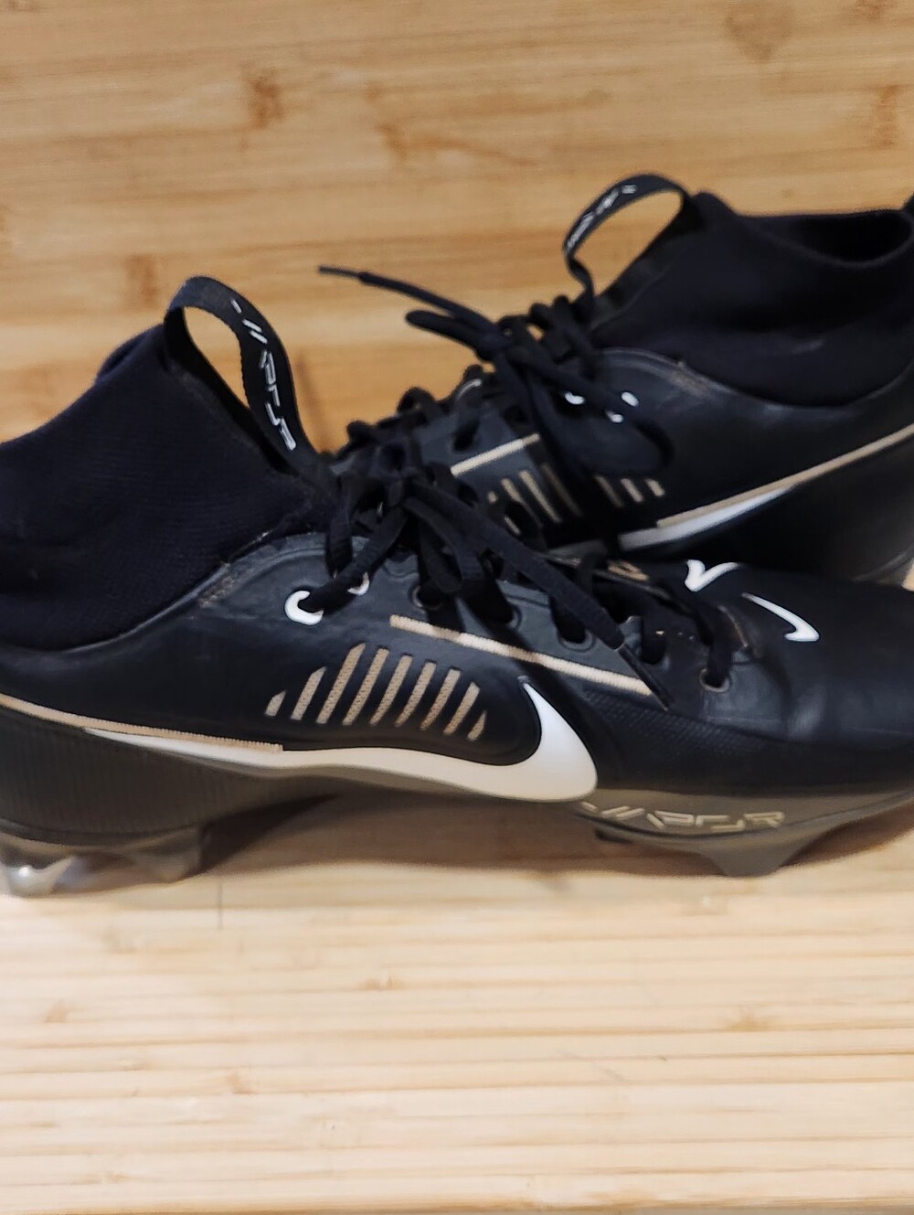 Nike Vapor Edge Pro 360 2 Black Football Cleats DA5456-010 Men's Size 13 - Picture 8 of 8